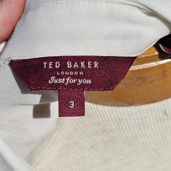 Ted Baker flowy white beaded blouse - Picture 2 of 9